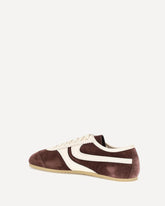 Sneakers in pelle con design a pannelli - VIOLA | Base Blu