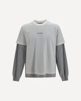 Double-sleeve cotton T-shirt - WHITE | Base Blu