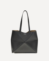 Medium Puzzle Fold Tote Bag - BLACK | Base Blu