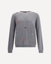 Multicolor logo cashmere Sweater - GREY | Base Blu
