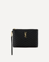 Matelassé Clutch Bag - BLACK | Base Blu