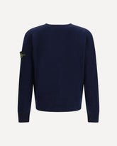 Alpaca and wool-blend V-neck Cardigan - BLUE | Base Blu