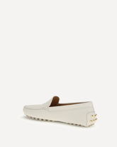 Leather Gommino Loafers - CREAM | Base Blu