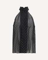 Silk polka dot Blouse - BLACK | Base Blu