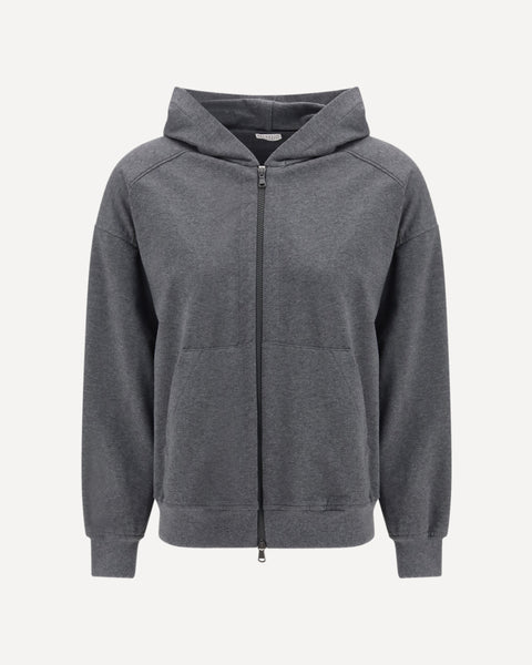 BRUNELLO CUCINELLI Cotton Hoodie GREY | Base Blu