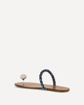 Sandali con dettaglio gioiello - MARRONE | Base Blu