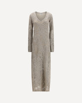 Knit sequin Dress - BEIGE | Base Blu