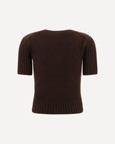 Short Sleeve Mia Sweater - BROWN | Base Blu