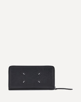 Four Stitches Wallet with three-sided zip - BLACK | Base Blu