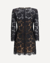 Lace long sleeve mini Dress - BLACK | Base Blu