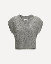 Silk blend sequined Vest - GREEN | Base Blu