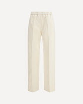 Cotton gabardine Trousers - CREAM | Base Blu
