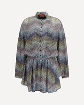 Abito mini a maniche lunghe Caperdoni - MULTICOLORE | Base Blu