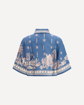 Acacia cropped Shirt - BLUE | Base Blu