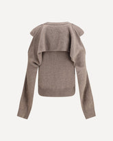 Cashmere Bolero Cardigan - BROWN | Base Blu