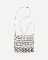 Pouch a maglia metallica con cristalli - ARGENTO | Base Blu