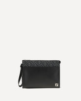 Leather FF canvas Pouch - BLACK | Base Blu
