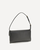 Devain leather Shoulder Bag - BLACK | Base Blu