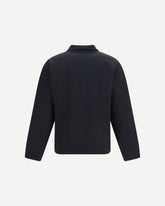 Felpa con collo alto in jersey a half zip - NERO | Base Blu
