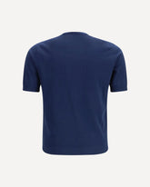 C-Neck Knit in cotton - BLUE | Base Blu