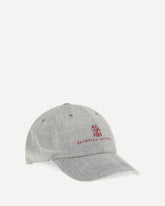Baseball Cap in linen and virgin wool - GREY | Base Blu