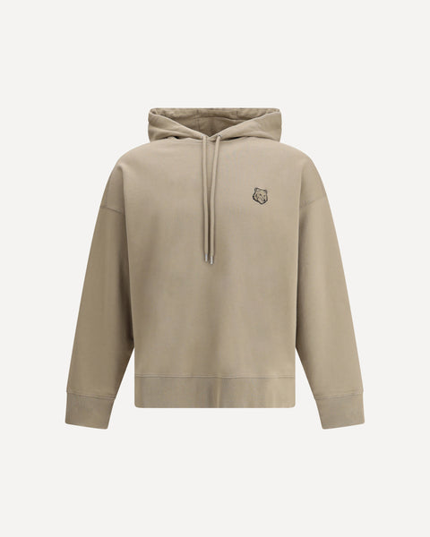 MAISON KITSUNÉ Fox Head Oversize Hoodie BEIGE | Base Blu