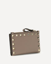 Portacarte con zip Rockstud - ROSA | Base Blu