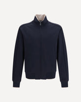 Zip Jacket with side bands - BLUE | Base Blu
