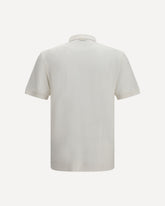 Polo in piquet di cotone e seta - BIANCO | Base Blu