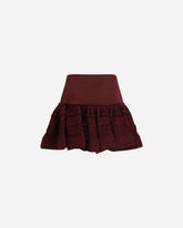 Gonna crinoline in lana con ruche - BORDEAUX | Base Blu