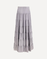 Draped Habotai silk Skirt - GREY | Base Blu