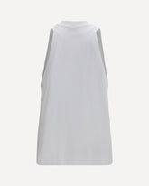 Milla cut-out cotton tank Top - WHITE | Base Blu