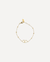 Vlogo Signature Bracelet with Swarovski® crystals - GOLD | Base Blu
