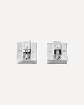 Orecchini Cube Studs - ARGENTO | Base Blu