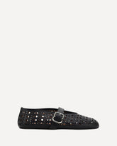 Leather Ballerinas - BLACK | Base Blu
