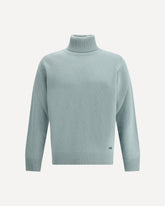 Virgin wool turtleneck Sweater - GREEN | Base Blu