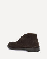 Stringate in pelle scamosciata - MARRONE | Base Blu