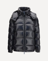 Maire short Hooded Down Jacket - BLACK | Base Blu