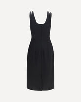 Midi grain de poudre wool Dress - BLACK | Base Blu