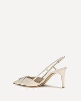 VLogo Signature slingback Pu - CREAM | Base Blu