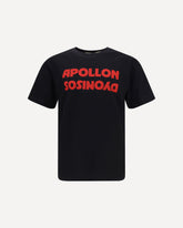 T-shirt in Cotone con stampa grafica Apollon Dyonisos - NERO | Base Blu
