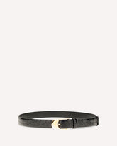 Dome leather Belt - BLACK | Base Blu