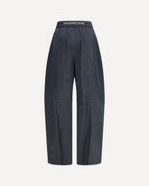 Pantalone con vita elasticizzata con loro jaquard a contrasto - NERO | Base Blu