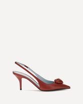 Coeur Royal Slingback leather Pumps - RED | Base Blu