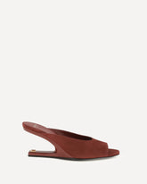 Suede open-toe Mules - BORDEAUX | Base Blu