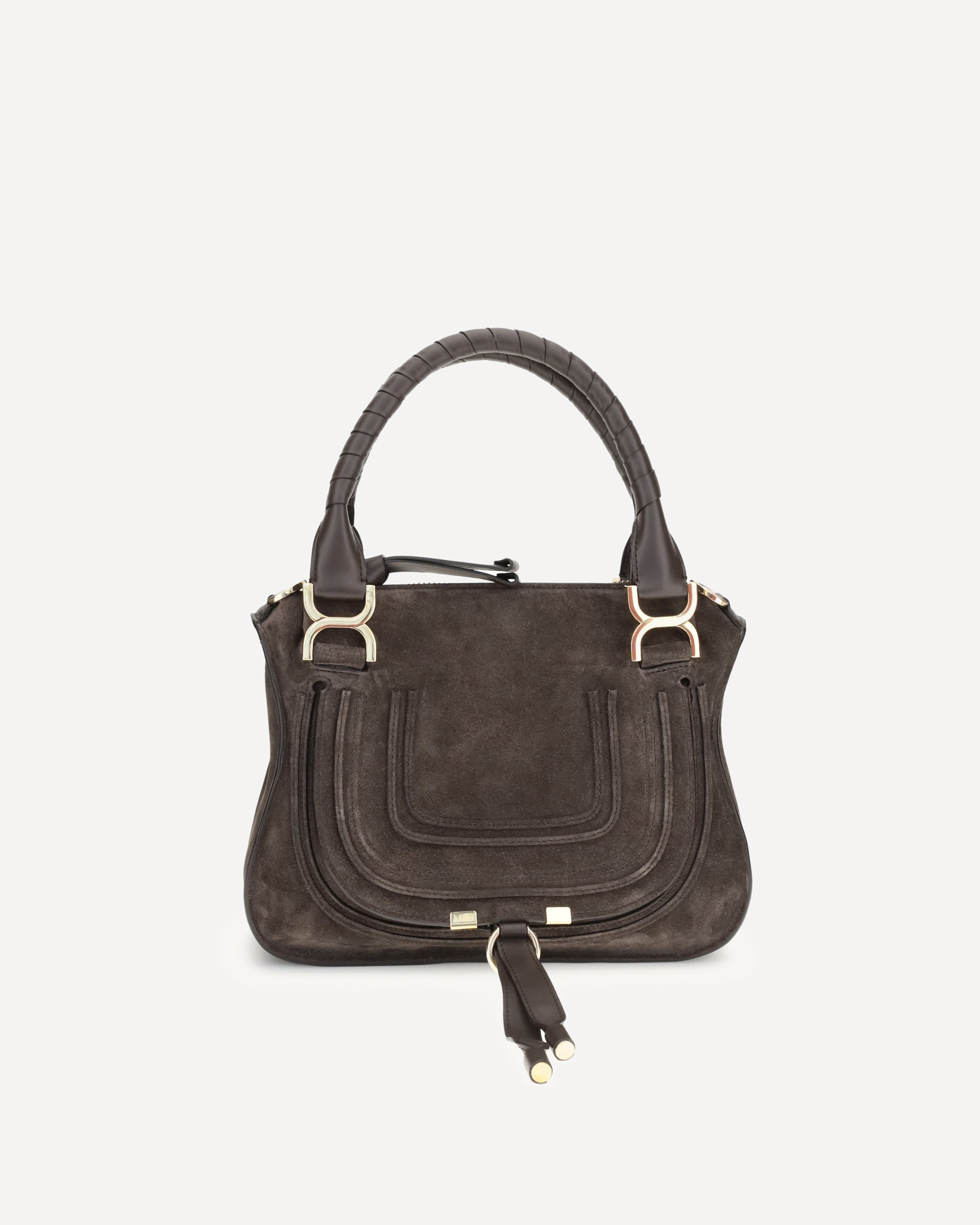 CHLOÉ Small suede Shoulder Bag BROWN | Base Blu CHLOÉ Small suede Shoulder Bag BROWN | Base Blu