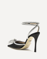 Double bow satin Pumps - BLACK | Base Blu