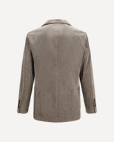 Double-breasted corduroy Jacket - GREY | Base Blu