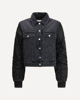 Black Rigid Denim Jacket - BLACK | Base Blu