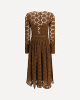Abito midi Agrume in pizzo - MARRONE | Base Blu